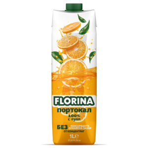 ФЛОРИНА 100пр СОК 1Л ПОРТОКАЛ /1020/