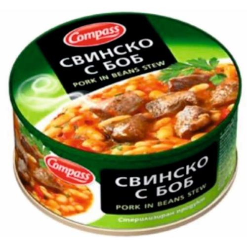КОМПАС СВИНСКО МЕСО С БОБ 300ГР.