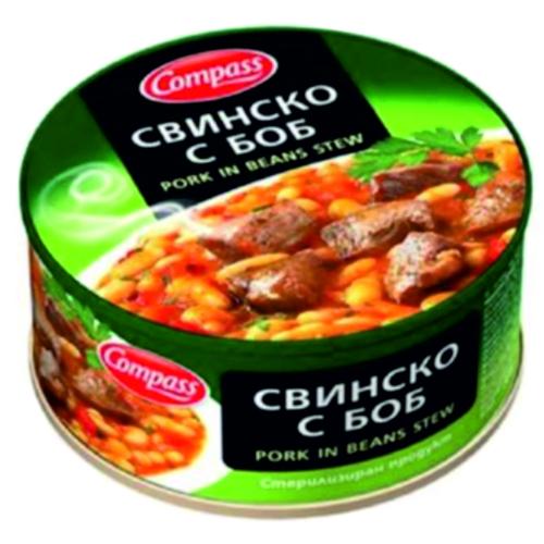 КОМПАС СВИНСКО МЕСО С БОБ 300ГР.