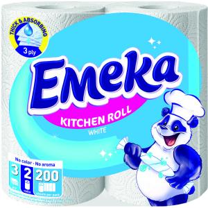 КУХН. РОЛКА ЕМЕКА ТРИПЛАСТОВА 2бр БЯЛА /6560/