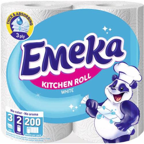КУХН. РОЛКА ЕМЕКА ТРИПЛАСТОВА 2бр БЯЛА /6560/