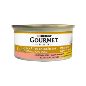 ГУРМЕТ ГОЛД 85G ПИЛЕ/СЬОМГА ХАПКИ СОС/5318/