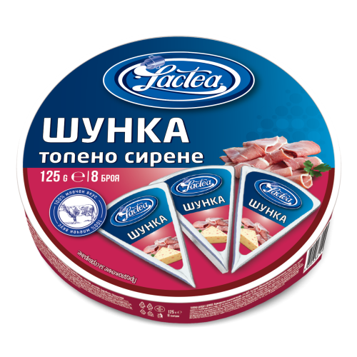 ЛАКТЕА ТОПЕНО СИРЕНЕ 0.125 С ШУНКА
