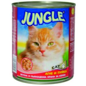 ДЖАНГЪЛ КОТКА 0.820 КОНСЕРВА ХАПКИ АГНЕ И ПУЙКА