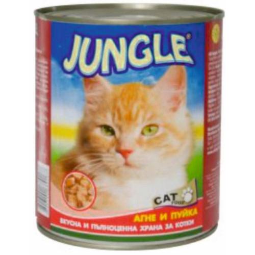 ДЖАНГЪЛ КОТКА 0.820 КОНСЕРВА ХАПКИ АГНЕ И ПУЙКА