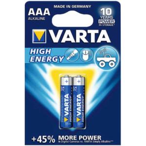 ВАРТА HIGH ENERGY АЛКАЛНИ 2БР ААА /9701/