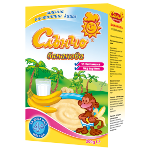 СЛЪНЧО КАША 0.200 МЛЕЧНА БАНАН /0206/