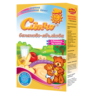 СЛЪНЧО КАША 0.200 МЛЕЧНА БАНАНОВО ЯБЪЛКОВА /0169/