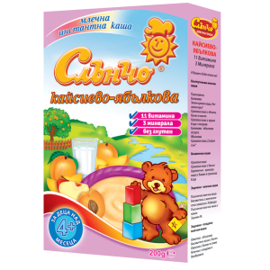 СЛЪНЧО КАША 0.200 МЛЕЧНА КАЙСИЕВО ЯБЪЛКОВА /0220/