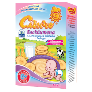 СЛЪНЧО КАША 0.200 МЛЕЧНА БИСКВИТЕНА БИФИДУС /0831/