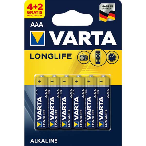 ВАРТА LONG LIFE АЛКАЛНИ 4+2БР LR3/AАА /5306/