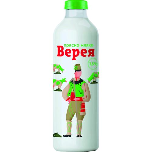 ВЕРЕЯ ПРЯСНО МЛЯКО 1л 1.5% БУТИЛКА
