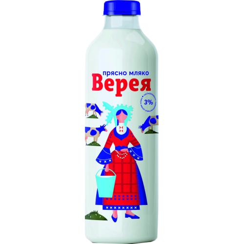 ВЕРЕЯ ПРЯСНО МЛЯКО 1л 3 % БУТИЛКА