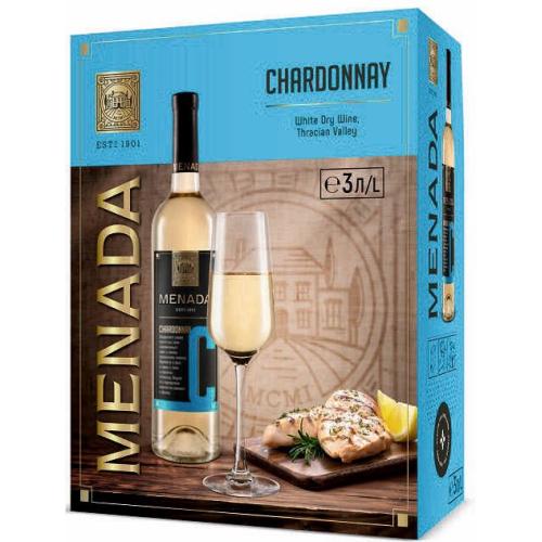 ВИНО МЕНАДА 3л ШАРДОНЕ