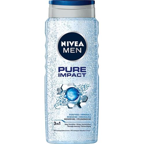 НИВЕА МЕН ДУШ ГЕЛ 0.500 PURE IMPACT /8087/