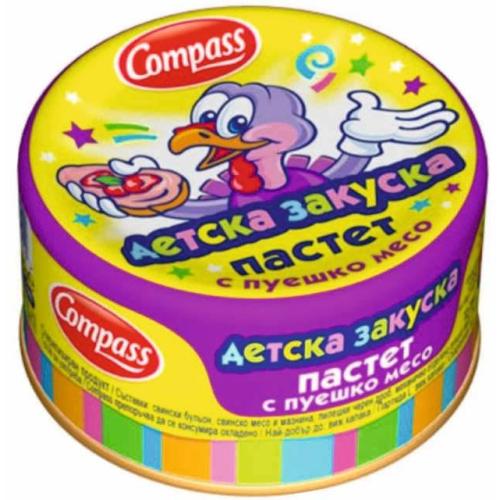 КОМПАС ПАСТЕТ ДЖУНИЪР ДЕТСКА ЗАКУСКА/ПУЕШКО 0.100