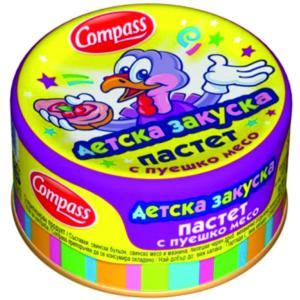 КОМПАС ПАСТЕТ ДЖУНИЪР ДЕТСКА ЗАКУСКА/ПУЕШКО 0.100