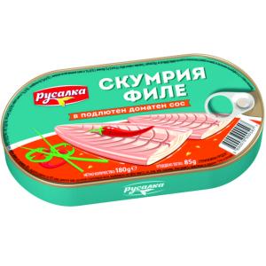 РУСАЛКА СКУМРИЯ ФИЛЕ В ПОДЛЮТЕН ДОМАТЕН СОС 0.180