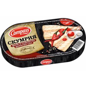 КОМПАС СКУМРИЯ ФИЛЕ В ПОДЛЮТЕН ДОМАТЕН СОС 0.180