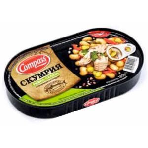 КОМПАС СКУМРИЯ ФИЛЕ РИБНА САЛАТА 0.180