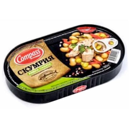КОМПАС СКУМРИЯ ФИЛЕ РИБНА САЛАТА 0.180