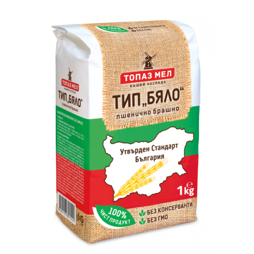 ТОПАЗ МЕЛ БРАШНО 1кг т.500 УС БЪЛГАРИЯ