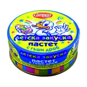 КОМПАС ПАСТЕТ ДЖУНИЪР ДЕТСКА ЗАКУСКА ГЪШИ 0.100