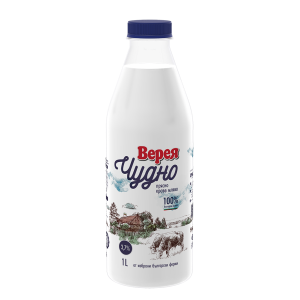 ВЕРЕЯ ПРЯСНО МЛЯКО 1л 3.7% ЧУДНО БУТИЛКА