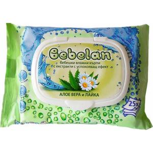 БЕБЕЛАН МОКРИ КЪРПИ 24бр АЛОЕ/ЛАЙКА ЗЕЛЕНИ