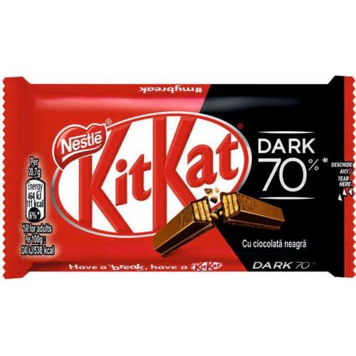 КИТ КАТ 4 ФИНГЪРС 70% ТЪМЕН ШОКОЛАД