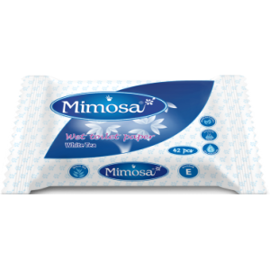 МИМОЗА ВЛАЖНА ТОАЛЕТНА ХАРТИЯ 42бр БЯЛ ЧАЙ/2386/