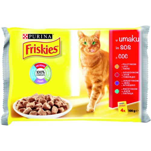 ФРИСКИС КОТКА 4x0.085 ADULT ГОВЕЖДО ХАПКИ СОС/6250/