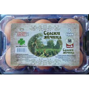 ЯЙЦА СЕЛСКИ ЯЙЧИЦА М 6бр КУТИЯ