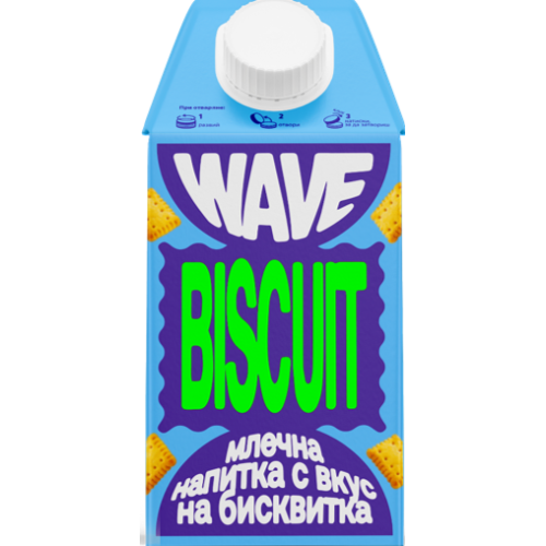 ФИБЕЛА WAVE ПЛОДОВО МЛЯКО 0.500 БИСКВИТА