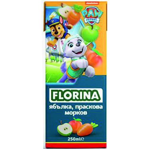 ФЛОРИНА 0.250/0.200 НЕКТАР ЯБЪЛКА, ПРАСКОВА И МОРКОВ