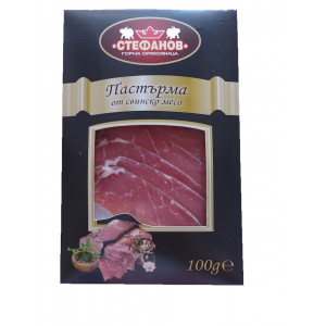 СТЕФАНОВ ПАСТЪРМА ОТ СВИНСКО МЕСО 0.100 СЛАЙС