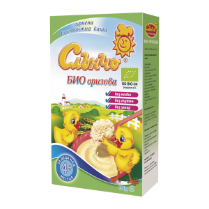 СЛЪНЧО КАША 0.180 БЕЗМЛЕЧНА ОРИЗОВА БИО 4+М