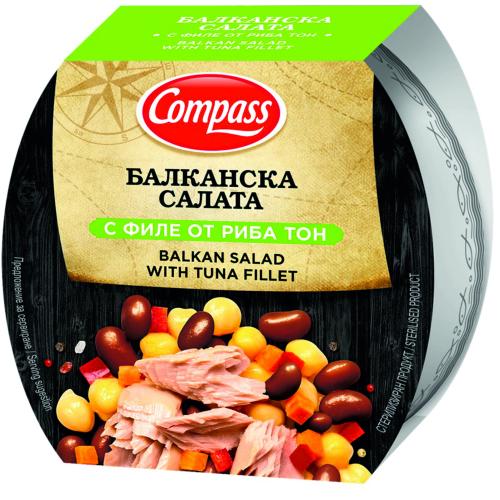 КОМПАС БАЛКАНСКА САЛАТА С ФИЛЕ ОТ РИБА ТОН 0.160