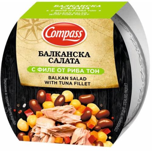 КОМПАС БАЛКАНСКА САЛАТА С ФИЛЕ ОТ РИБА ТОН 0.160
