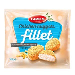 САМИ М ПАНИРАНИ ПИЛЕШКИ ХАПКИ ФИЛЕ С КОРНФЛЕЙКС 0.300