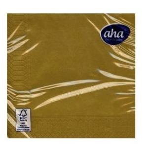 АНА САЛФЕТКИ ЕДНОЦВЕТНИ ЗЛАТНО/СРЕБРО 20БР