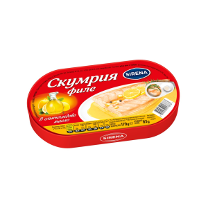 СИРЕНА СКУМРИЯ ФИЛЕ В СЛЪНЧОГЛЕДОВО МАСЛО 0.170