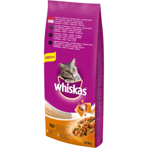 УИСКАС СУХО 14кг ГОВЕЖДО МЕСО/4345/