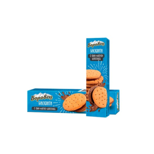 БИСКВИТИ БОРОВЕЦ С МЛЕЧЕН ШОКОЛАД 105г