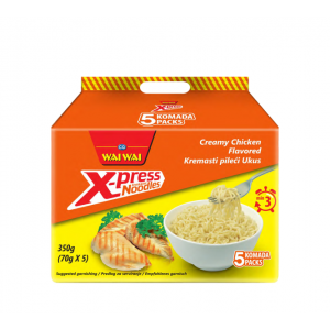 ИНСТАНТНИ СПАГЕТИ WAI WAI X-PRESS 5x0.070 ПИЛЕ СЪС СМЕТАНА /0954/