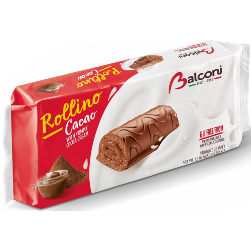 БАЛКОНИ СНАКС РОЛИНО КАКАОВ КРЕМ 6х0.037 /1330/