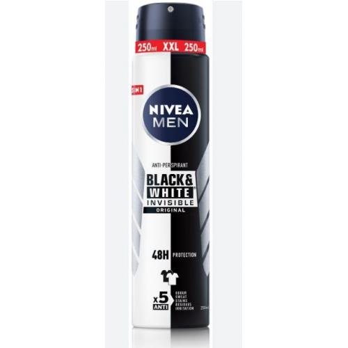 НИВЕА XL SIZE MEN ДЕО СПРЕЙ INVISIBLE ON BLACK и WHITE ФРЕШ /9074/