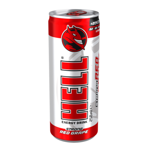 ЕНЕРГИЙНА НАПИТКА HELL 0.250 ЧЕРВЕНО ГРОЗДЕ