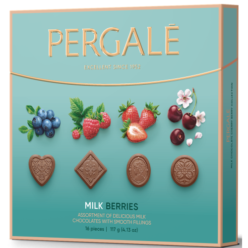 ПЕРГАЛЕ Б-НИ 0.117 ГОРСКИ ПЛОДОВЕ АСОРТИ МЛЕЧЕН ШОКОЛАД /8281/