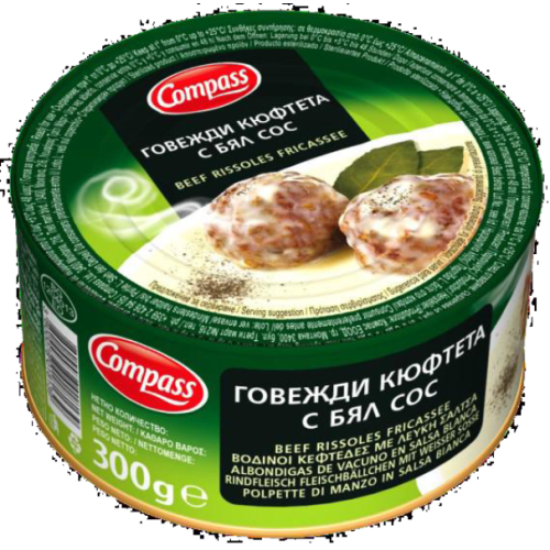 КОМПАС ГОВЕЖДИ КЮФТЕТА С БЯЛ СОС 300ГР